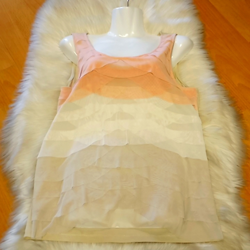 Ruby Rd Mesh& Knit Ombre Layered Tank Top - Picture 7 of 10
